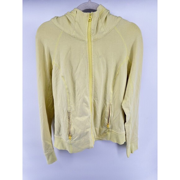 LULULEMON In Stride Jacket Yellow Size 6 Full Zip Hooded